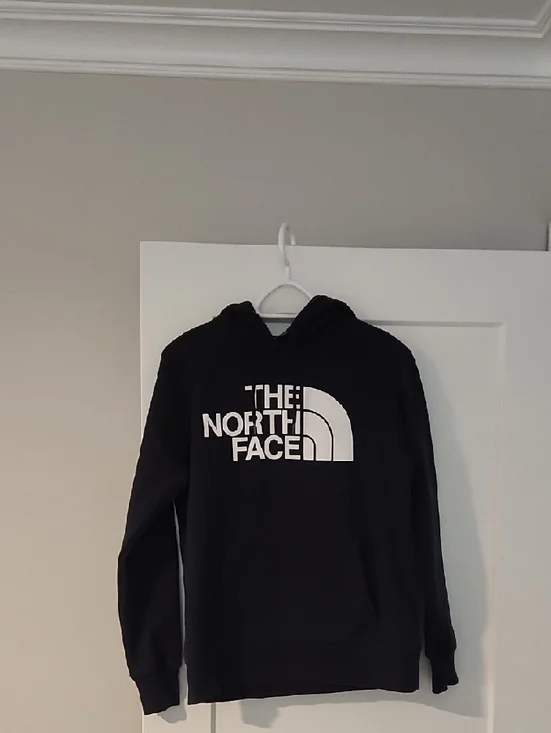 The North Face Navy Hoodie with White Logo - Picture 2 of 8